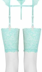 Merkloos Lingerie Set Van 4, Exclusive Collection Flooranis, Mint-Groen, Maat S/M -lingerie-dames-badmode Winkel 174x840