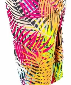 Om Namaste Sarong Pareo Saunadoek Wikkeljurk - 603 - Bamboe Bladeren - Meerkleurig