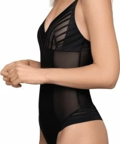 Bye Bra Powermesh String Body, Sterke Correctie Bodysuit, Transparante Look, Lichtgewicht, Shapewear Voor Dames, Powermesh Shapewear, Zwart, Xxl -lingerie-dames-badmode Winkel 286x840 1
