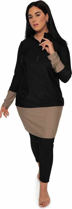 MYKINY BRAND Zwempak Pearl, UV 50 Werende Zwemkleding, UV 50 Beschermende Zwem Tuniek En Zwembroek M (excl. Turban) 1 MYKINY BRAND Zwempak Pearl, UV 50 Werende Zwemkleding, UV 50 Beschermende Zwem Tuniek En Zwembroek M (excl. Turban)