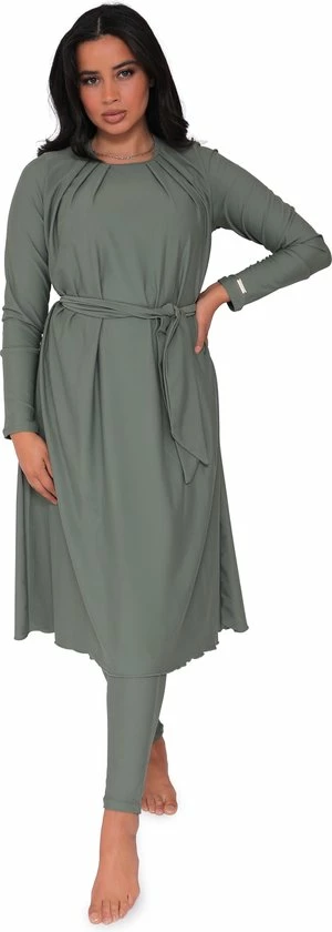 Burkini Saffier Pistache XL Van Mykiny Brand, Boerkini, Islamitisch Badpak/zwempak Bestaand Uit Zwemtuniek, Zwem Legging En Zwem Hoofddoek.Islamitische Zwempak. Hijab. Maillot De Bain. Maat XL 2 Burkini Saffier Pistache XL Van Mykiny Brand, Boerkini, Islamitisch Badpak/zwempak Bestaand Uit Zwemtuniek, Zwem Legging En Zwem Hoofddoek.Islamitische Zwempak. Hijab. Maillot De Bain. Maat XL - Afbeelding 2