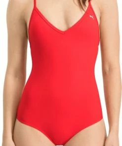 Puma V-Neck Crossback Dames Badpak - 1-pack - Maat L -lingerie-dames-badmode Winkel 301x840