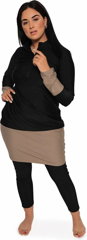 MYKINY BRAND Zwempak Pearl, UV 50 Werende Zwemkleding, UV 50 Beschermende Zwem Tuniek En Zwembroek M (excl. Turban) 4 MYKINY BRAND Zwempak Pearl, UV 50 Werende Zwemkleding, UV 50 Beschermende Zwem Tuniek En Zwembroek M (excl. Turban) - Afbeelding 4