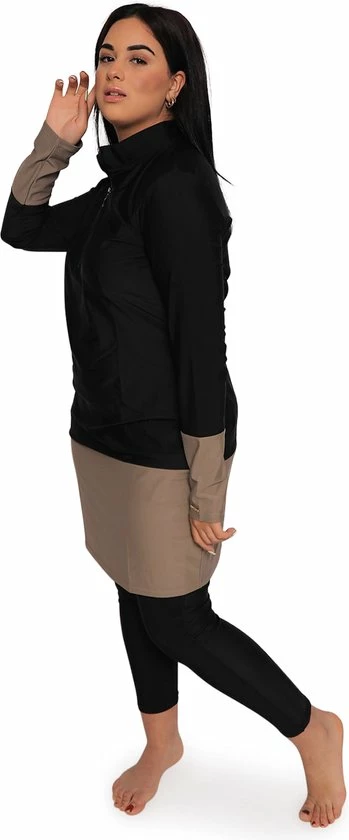 MYKINY BRAND Zwempak Pearl, UV 50 Werende Zwemkleding, UV 50 Beschermende Zwem Tuniek En Zwembroek M (excl. Turban) 2 MYKINY BRAND Zwempak Pearl, UV 50 Werende Zwemkleding, UV 50 Beschermende Zwem Tuniek En Zwembroek M (excl. Turban) - Afbeelding 2