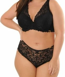 SAPPH - Flora Voorgevormde BH Zwart - Maat 75F - Zwart - Met Beugel - Dames -lingerie-dames-badmode Winkel 390x840 2