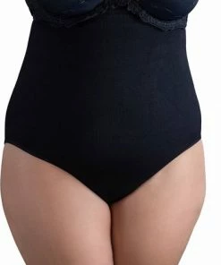 Myshapez Elegance® - Waist Shaper Met Gripstrip - Hipster Dames - Waist Trainer - Corrigerend Ondergoed Dames - Ondergoed Dames - Zwart - M/L