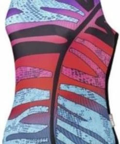 Beco Badpak Dames Polyester/polyamide Rood/blauw Maat 42