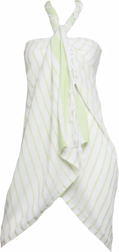 Merkloos Pareo Hamamdoek Aquastreeps Green 190x90 - 190x90cm - Pareo - Omslagdoek - Ultradun Strandlaken - Sneldrogende Saunadoek - Saunalaken - Stranddoek - Reishanddoek - Sneldrogende Handdoeken 4 Merkloos Pareo Hamamdoek Aquastreeps Green 190x90 - 190x90cm - Pareo - Omslagdoek - Ultradun Strandlaken - Sneldrogende Saunadoek - Saunalaken - Stranddoek - Reishanddoek - Sneldrogende Handdoeken - Afbeelding 4