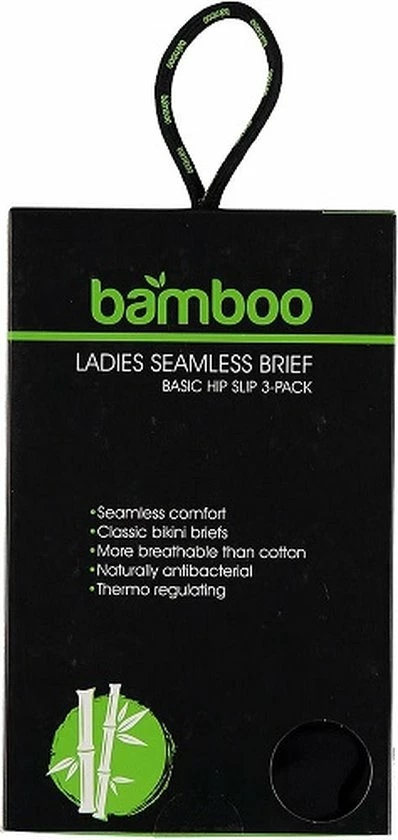 Apollo Dames Basic Hip Slip | Bamboo Naadloos | MAAT M | 3-pack | Zwart 3 Apollo Dames Basic Hip Slip | Bamboo Naadloos | MAAT M | 3-pack | Zwart - Afbeelding 3