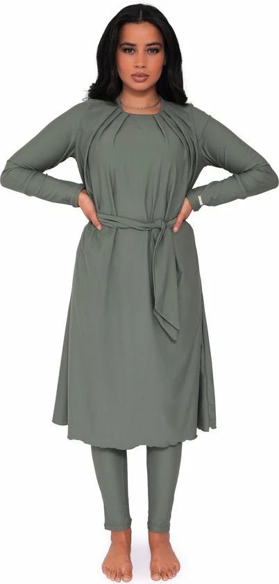 Burkini Saffier Pistache XL Van Mykiny Brand, Boerkini, Islamitisch Badpak/zwempak Bestaand Uit Zwemtuniek, Zwem Legging En Zwem Hoofddoek.Islamitische Zwempak. Hijab. Maillot De Bain. Maat XL 6 Burkini Saffier Pistache XL Van Mykiny Brand, Boerkini, Islamitisch Badpak/zwempak Bestaand Uit Zwemtuniek, Zwem Legging En Zwem Hoofddoek.Islamitische Zwempak. Hijab. Maillot De Bain. Maat XL - Afbeelding 6