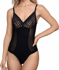 Bye Bra Powermesh String Body, Sterke Correctie Bodysuit, Transparante Look, Lichtgewicht, Shapewear Voor Dames, Powermesh Shapewear, Zwart, Xxl -lingerie-dames-badmode Winkel 419x840 3