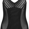 Bye Bra Powermesh String Body, Sterke Correctie Bodysuit, Transparante Look, Lichtgewicht, Shapewear Voor Dames, Powermesh Shapewear, Zwart, Xxl