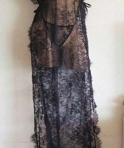 Merkloos Dames Sexy Lingerieset Van Kant Lang Model One Size 36-40