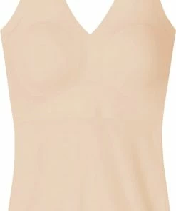 SCHIESSER Invisible Soft Dames Singlet - Met Uitneembare Cups - Beige - Maat: XXL