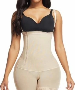 Merkloos Professionele Body Shaper – Afslank Body – Anti Cellulitis - Corrigerend Vrouwen Ondergoed – Afvallen - Body Shaper Vrouwen - Met Haakjes - Met Rits - Corrigerende Body - Slim Body -lingerie-dames-badmode Winkel 438x840 2
