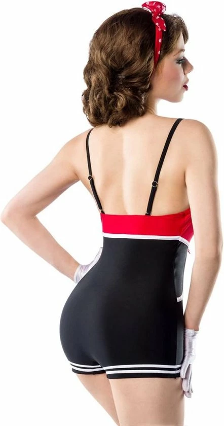 Belsira Badpak -XL- Vintage Rood/Zwart 3 Belsira Badpak -XL- Vintage Rood/Zwart - Afbeelding 3