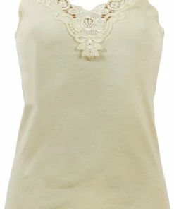 Merkloos Toker Dames Hemd Kant, Breed Bandje 228/1 - 54 - Beige