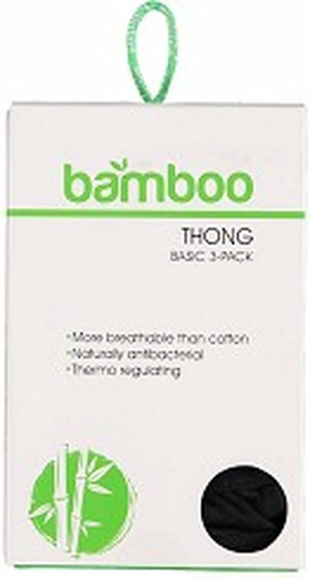 Bamboe String Dames | Zwart | Maat XL | 3-Pack | Strings Dames | Ondergoed Dames | Strings | Apollo 2 Bamboe String Dames | Zwart | Maat XL | 3-Pack | Strings Dames | Ondergoed Dames | Strings | Apollo - Afbeelding 2