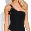 Seafolly Active One Shoulder Badpak Zwart Maat 34