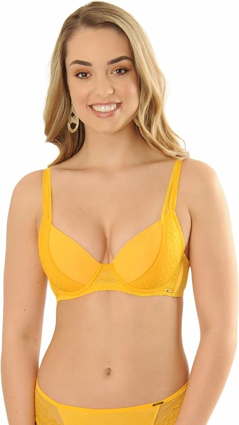 SAPPH - Diana Voorgevormde T-Shirt BH - Maat 75B - Geel - Met Beugel - Dames 4 SAPPH - Diana Voorgevormde T-Shirt BH - Maat 75B - Geel - Met Beugel - Dames - Afbeelding 4