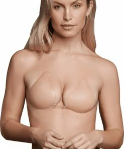 Bye Bra Zelfklevende BH, Borstliftcups, Strapless BH, Push-up BH, Rugloos, Herbruikbaar, Plakbeha, Beige, A -lingerie-dames-badmode Winkel 486x840 1