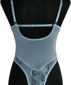Merkloos Lace Body Blauw | S | Lingerie Bodysuit Kant -lingerie-dames-badmode Winkel 505x840 2