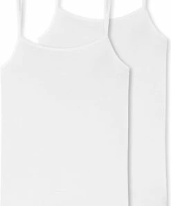 Schiesser 95/5 Organic 2PACK Spaghetti Dames Onderhemd - Maat 42