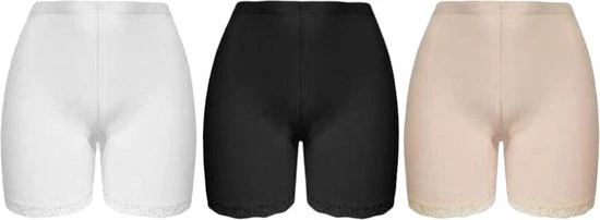 Merkloos Dames Boxershorts - Lange Pijpjes - Katoen - Met Kant - 3 Pack - Maat XXL (703) 3 Merkloos Dames Boxershorts - Lange Pijpjes - Katoen - Met Kant - 3 Pack - Maat XXL (703) - Afbeelding 3