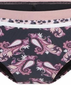 LingaDore - Paisley Bikini Broekje - Maat 42 - Meerkleurig Zwart - Dames