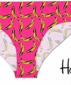 Happy Socks - Andy Warhol - Women's Cheekey - Women - Dames - XS - Banana Cheeky - AWBAN70-3000