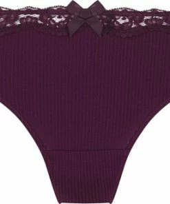Hunkemöller Dames Lingerie String Lola - Paars - Maat S