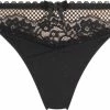 Hunkemöller Dames Lingerie String Malika - Zwart - Maat S