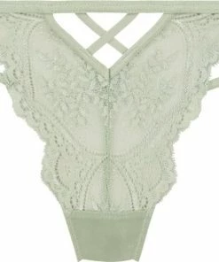 Hunkemöller Dames Lingerie 3-pack String Yakira - Groen - Maat M