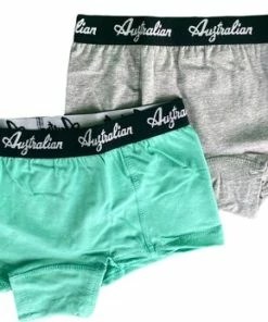 Australian Dames Boxers Munt Groen-Grijs 2-Pack Maat L