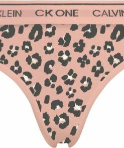 Calvin Klein - Dames - String - Perzik Panterprint - XS