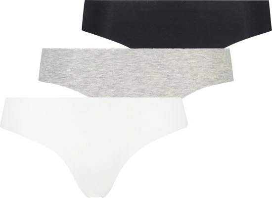Hunkemöller Dames Lingerie 3-pack Invisible String - Grijs - Maat S 1 Hunkemöller Dames Lingerie 3-pack Invisible String - Grijs - Maat S