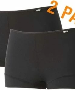 Avet | Dames Boxershorts | Microvezel | Maat M | Zwart | 2-Pack