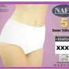 Naft Katoenen Damesslips (5pack) Wit Maat XXXL