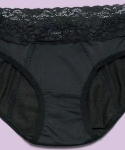 Cheeky Wipes Menstruatie Ondergoed - Feeling Pretty - Slip - Maat 46-48 - Zwart