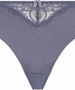 Hunkemöller Dames Lingerie Hoge Slip Sophie - Blauw - Maat L -lingerie-dames-badmode Winkel 550x431 4