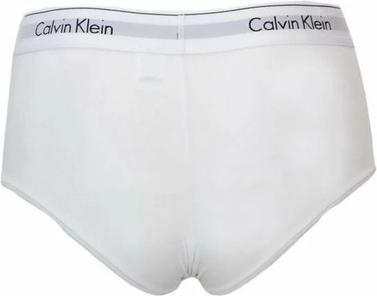 Calvin Klein Dames Modern Cotton Hipster Slip - Boyshort - Wit - Maat: S 14 Calvin Klein Dames Modern Cotton Hipster Slip - Boyshort - Wit - Maat: S - Afbeelding 14