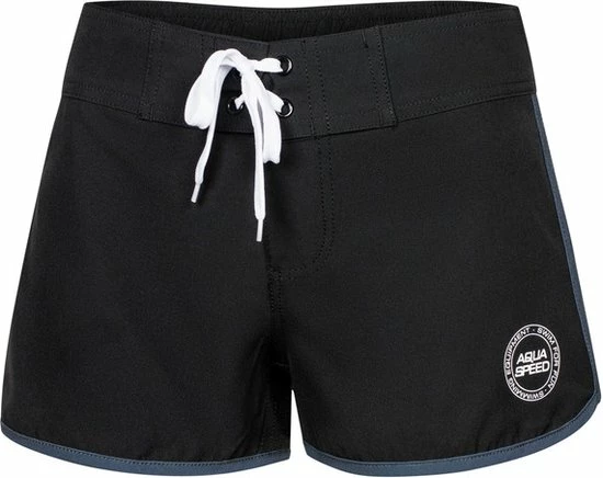 Aqua Speed VIKI Dames Zwemshort / Boardshort - Zwart Met Grijs XS 1 Aqua Speed VIKI Dames Zwemshort / Boardshort - Zwart Met Grijs XS