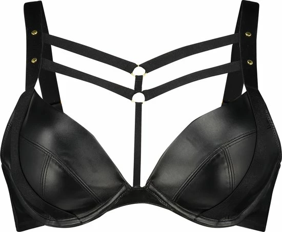 Hunkemöller Dames Lingerie Voorgevormde Push Up Beugel Bh Shadow - Zwart - Maat D70 9 Hunkemöller Dames Lingerie Voorgevormde Push Up Beugel Bh Shadow - Zwart - Maat D70 - Afbeelding 9