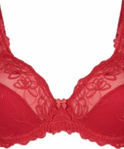Hunkemöller Dames Lingerie Niet-voorgevormde Beugel Bh Diva - Rood - Maat H90