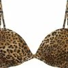 Hunkemöller Dames Badmode Voorgevormde Beugel Bikinitop Leopard - Bruin - Maat D75