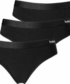 Apollo Dames String Zwart Bamboe 3-pack - Maat XL