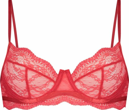 Hunkemöller Dames Lingerie Niet Voorgevormde Beugel Bh Isabelle - Rood - Maat D85 1 Hunkemöller Dames Lingerie Niet Voorgevormde Beugel Bh Isabelle - Rood - Maat D85