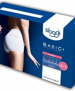 Sloggi Basic Maxi 4-Pack Dames Slip (3+1 Gratis) - 58 - Wit 11 Sloggi Basic Maxi 4-Pack Dames Slip (3+1 Gratis) - 58 - Wit -lingerie-dames-badmode Winkel 550x478 2