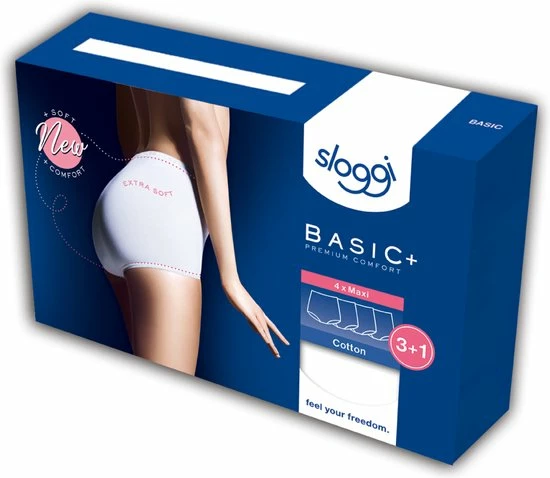 Sloggi Basic Maxi 4-Pack Dames Slip (3+1 Gratis) - 58 - Wit 5 Sloggi Basic Maxi 4-Pack Dames Slip (3+1 Gratis) - 58 - Wit - Afbeelding 5