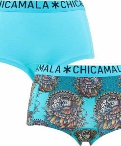 lingerie-dames-badmode Winkel 8 Chicamala Dames 2P Boxershorts Free Like Blauw - S